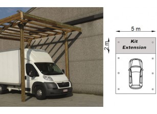 CARPORT EN BOIS AUTOCLAVE GRANDE HAUTEUR