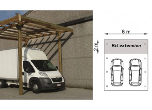 CARPORT EN BOIS AUTOCLAVE GRANDE HAUTEUR