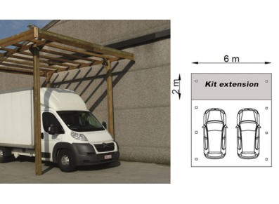 CARPORT EN BOIS AUTOCLAVE GRANDE HAUTEUR