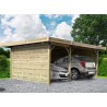 CARPORT DOUBLE EN BOIS AUTOCLAVE