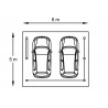 CARPORT SEMI FERMÉ EN BOIS AUTOCLAVE