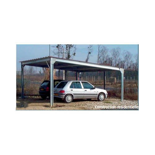 ABRI VOITURE SIMPLE PENTE RÉHAUSSÉ : 6.00 X 5.36 M
