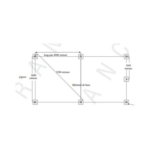 ABRI VOITURE METALLIQUE : 4.00 M X 4.00 M