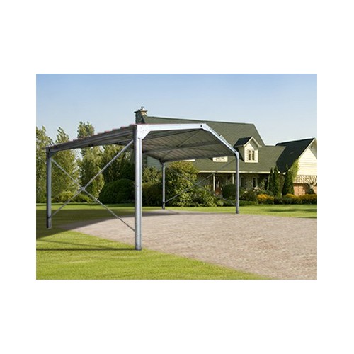 ABRI VOITURE METALLIQUE : 4.00 M X 4.00 M