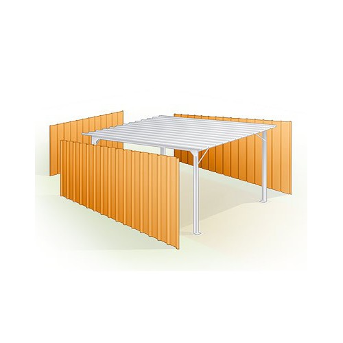Bardage 3 côtés pour abri métallique Réf. ID3401