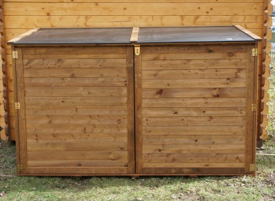 Coffre de Jardin bois autoclave et couvercle en polypropylène 2000 L