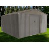 ABRI METAL GRIS ASPECT BOIS VIEILLI
