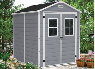 ABRI JARDIN DOUBLE PORTE RÉSINE 2.86 X 2.37 M