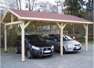 CARPORT DOUBLE EN BOIS