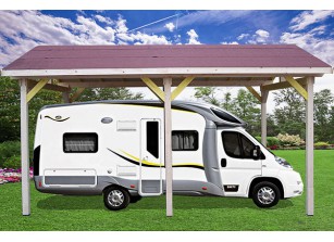 ABRI CAMPING CAR BOIS TRAITÉ 4.00 X 6.30 M