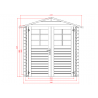 Chalet de jardin madrier bois 19 mm