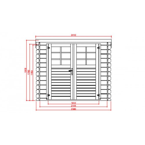 Abri de jardin madrier bois 28 mm