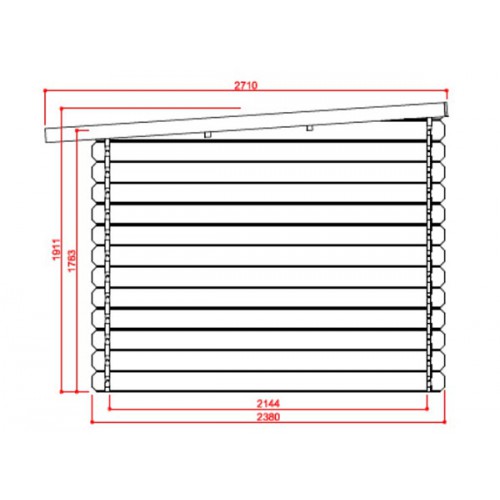 Abri de jardin madrier bois 28 mm