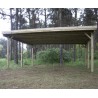 CARPORT DOUBLE EN BOIS AUTOCLAVE 30 M² 