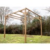 PERGOLA 9m² - BOIS TRAITÉ PAR HAUTE TEMPÉRATURE SANS COUVERTURE