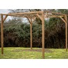 PERGOLA 9m² - BOIS TRAITÉ PAR HAUTE TEMPÉRATURE SANS COUVERTURE