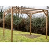 PERGOLA 9m² - BOIS TRAITÉ PAR HAUTE TEMPÉRATURE SANS COUVERTURE