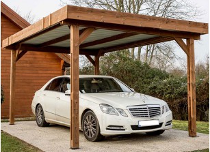 CARPORT BOIS VOITURE ECONOMIQUE Couverture carport Limouisin sans