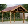 CARPORT BOIS THERMO TRAITÉ PIEDS MOISÉS