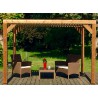 PERGOLA BOIS THERMO TRAITÉ AVEC VENTELLES