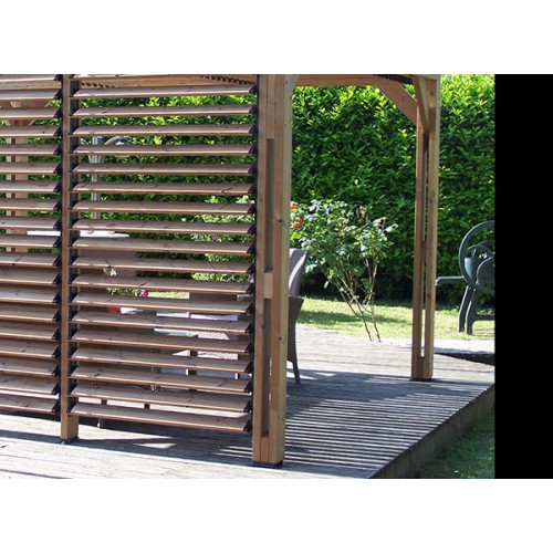 PERGOLA BOIS THERMO TRAITÉ AVEC VENTELLES