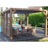 PERGOLA BOIS THERMO TRAITÉ AVEC VENTELLES