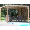 PERGOLA BOIS THERMO TRAITÉ AVEC VENTELLES