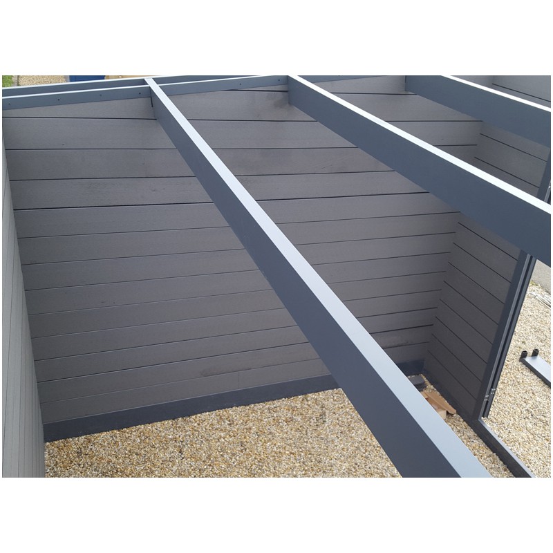 Abri de jardin composite BRAGA - 20m2 gris - 28 mm