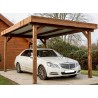 CARPORT BOIS THERMO TRAITÉ COUVERTURE ACIER