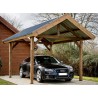 CARPORT BOIS THERMO TRAITÉ PIEDS MOISÉS