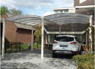 CARPORT ALU DOUBLE TOIT POLYCARBONATE