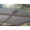 CARPORT CAMPING-CAR MÉTAL PLASTIFIÉ AVEC TOITURE BAC ACIER 4 x 8 M