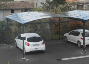 CARPORT DOUBLE METAL GAINÉ : 5 x 5 m