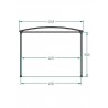 CARPORT CAMPING-CAR MÉTAL PLASTIFIÉ ET POLYCARBONATE 4 x 8 M