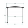 CARPORT CAMPING-CAR TOITURE BAC ACIER : 3.60 x 7.05 m