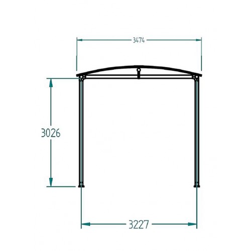 CARPORT CAMPING CAR DIAMAN 3,48 x 8,65 M