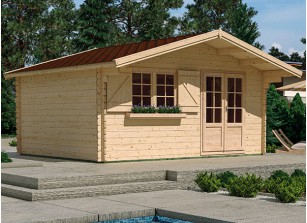 Chalet jardin bois brut 44mm - 17.30 m2