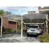 CARPORT ALU DOUBLE TOIT POLYCARBONATE