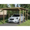 CARPORT TOIT PLAT PVC - BOIS AUTOCLAVE