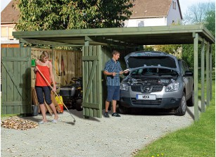 CARPORT + ATELIER - BOIS AUTOCLAVE