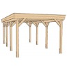 CARPORT TOIT PLAT - BOIS AUTOCLAVE