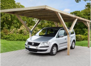 CARPORT TOIT PLAT PVC - BOIS AUTOCLAVE