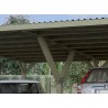 CARPORT TOIT PLAT PVC - BOIS AUTOCLAVE