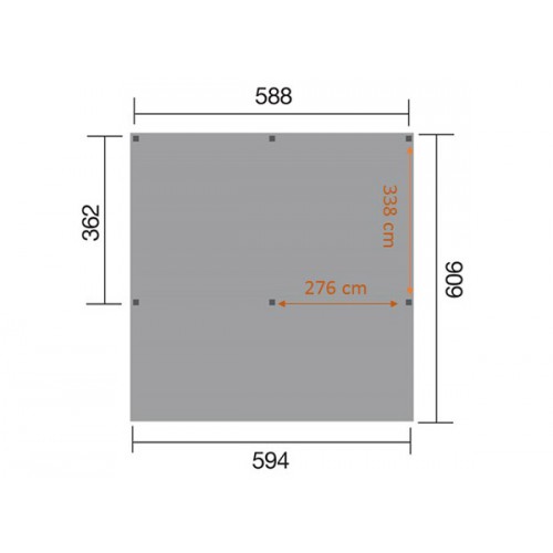 CARPORT TOIT PLAT PVC - BOIS AUTOCLAVE