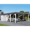 CARPORT DOUBLE TOIT PLAT ACIER