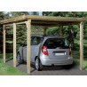 CARPORT TOIT PLAT PVC - BOIS AUTOCLAVE