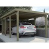 CARPORT TOIT PLAT PVC - BOIS AUTOCLAVE