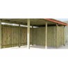 CARPORT AVEC REMISE ET PROTECTION LATERALE - BOIS AUTOCLAVE