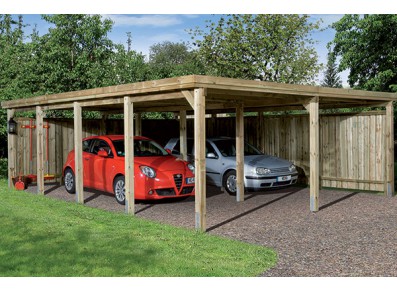 CARPORT DOUBLE BOIS TRAITÉ + PAROIS