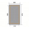 CARPORT DOUBLE BOIS AUTOCLAVE TOIT 4 PANS